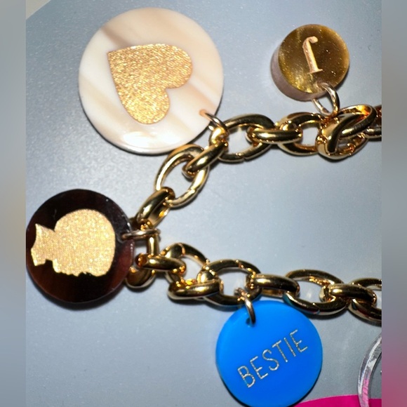 MOON&LOLA🌙 Gold Charm Bracelet and Charms (2 hearts, J, Bestie, Boy, Arrows) - Picture 5 of 6